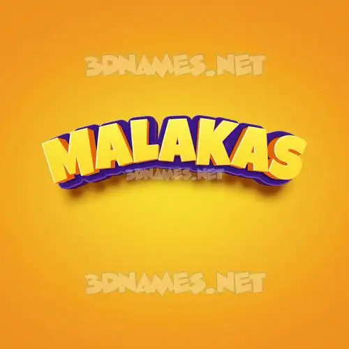 malakas in Orange Toon style - 3D name wallpaper malakas in Orange Toon style - 3D name wallpaper