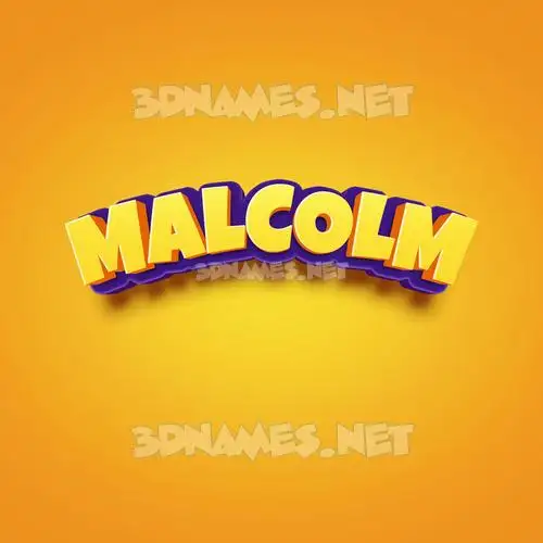 malcolm in Orange Toon style - 3D name wallpaper