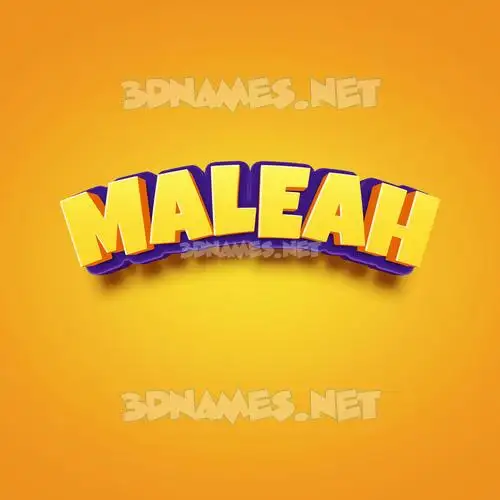 maleah in Orange Toon style - 3D name wallpaper
