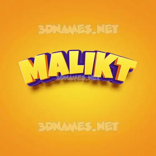 malikt in Orange Toon style - 3D name wallpaper malikt in Orange Toon style - 3D name wallpaper