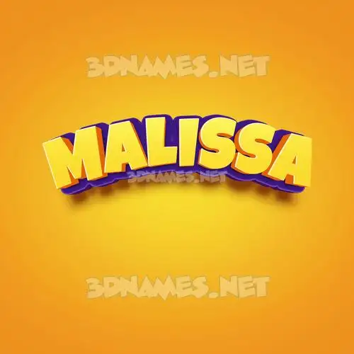 malissa in Orange Toon style - 3D name wallpaper malissa in Orange Toon style - 3D name wallpaper