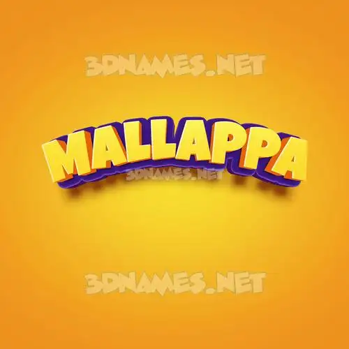 mallappa in Orange Toon style - 3D name wallpaper