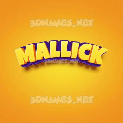 mallick in Orange Toon style - 3D name wallpaper mallick in Orange Toon style - 3D name wallpaper