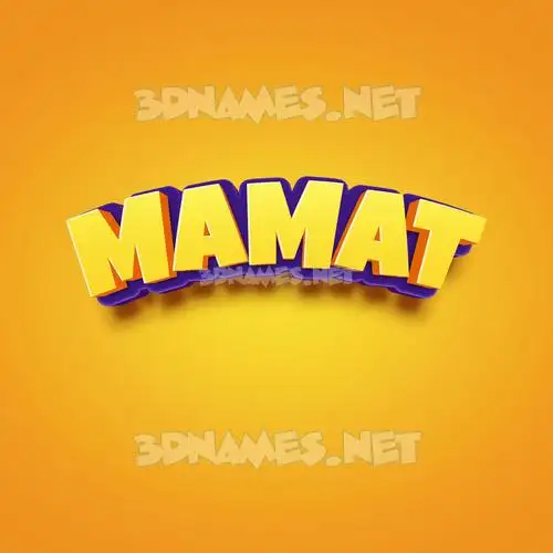 mamat in Orange Toon style - 3D name wallpaper mamat in Orange Toon style - 3D name wallpaper