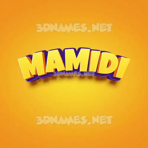 mamidi in Orange Toon style - 3D name wallpaper