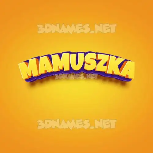 mamuszka in Orange Toon style - 3D name wallpaper