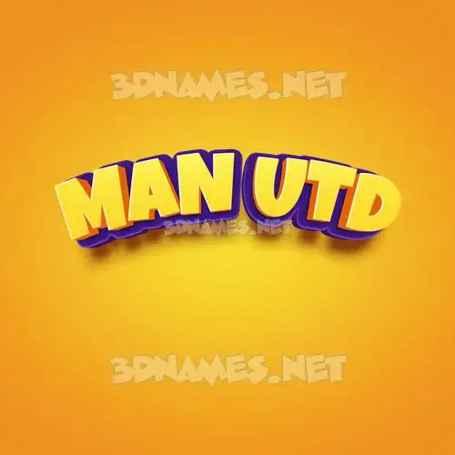 man utd in Orange Toon style - 3D name wallpaper man utd in Orange Toon style - 3D name wallpaper