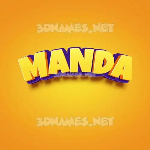 manda in Orange Toon style - 3D name wallpaper manda in Orange Toon style - 3D name wallpaper