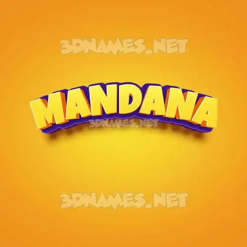 mandana in Orange Toon style - 3D name wallpaper mandana in Orange Toon style - 3D name wallpaper