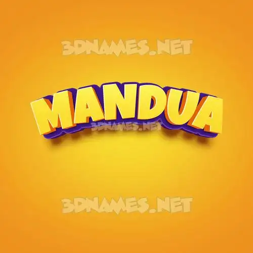 mandua in Orange Toon style - 3D name wallpaper mandua in Orange Toon style - 3D name wallpaper