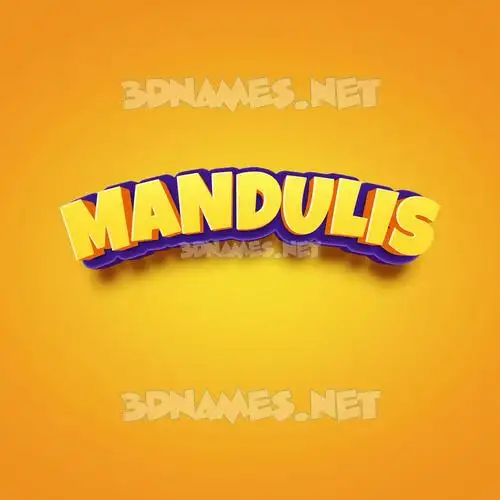 mandulis in Orange Toon style - 3D name wallpaper mandulis in Orange Toon style - 3D name wallpaper