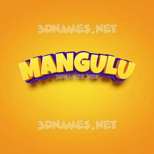 mangulu in Orange Toon style - 3D name wallpaper mangulu in Orange Toon style - 3D name wallpaper