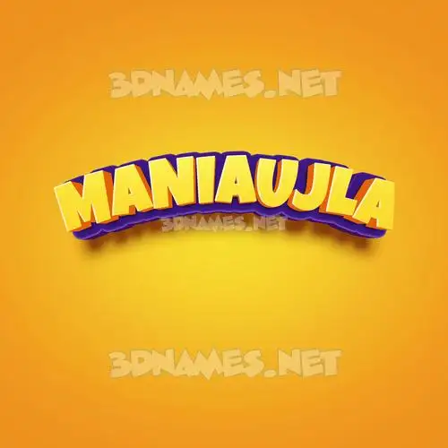 maniaujla in Orange Toon style - 3D name wallpaper maniaujla in Orange Toon style - 3D name wallpaper