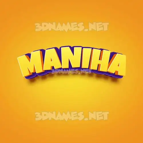 maniha in Orange Toon style - 3D name wallpaper maniha in Orange Toon style - 3D name wallpaper