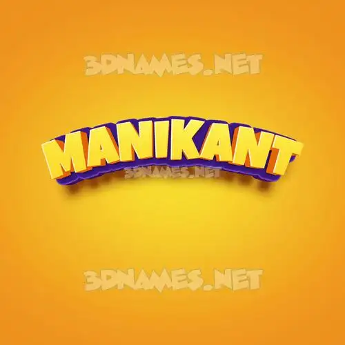 manikant in Orange Toon style - 3D name wallpaper