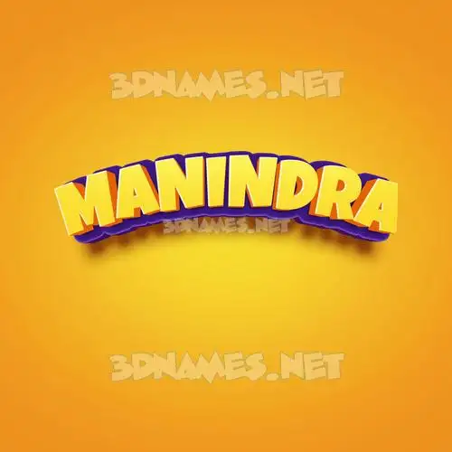 manindra in Orange Toon style - 3D name wallpaper