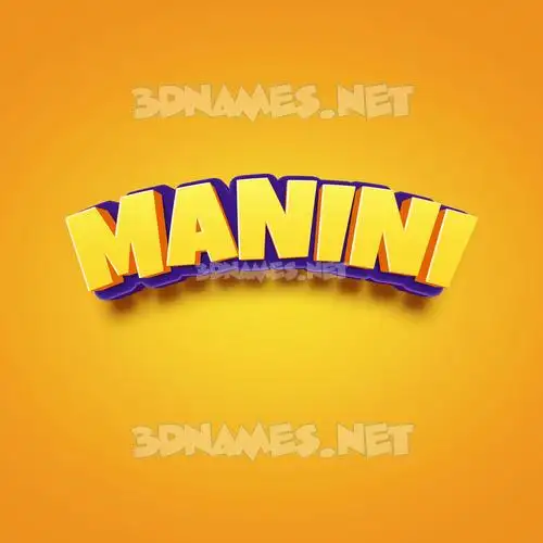 manini in Orange Toon style - 3D name wallpaper