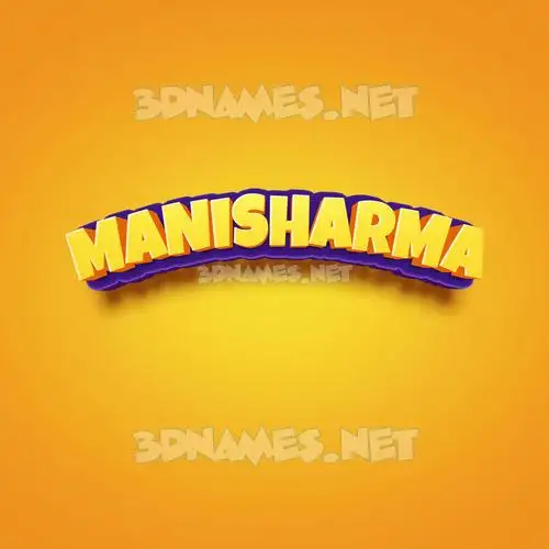 manisharma in Orange Toon style - 3D name wallpaper