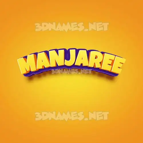 manjaree in Orange Toon style - 3D name wallpaper