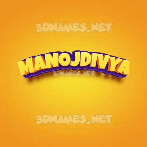 manojdivya in Orange Toon style - 3D name wallpaper manojdivya in Orange Toon style - 3D name wallpaper
