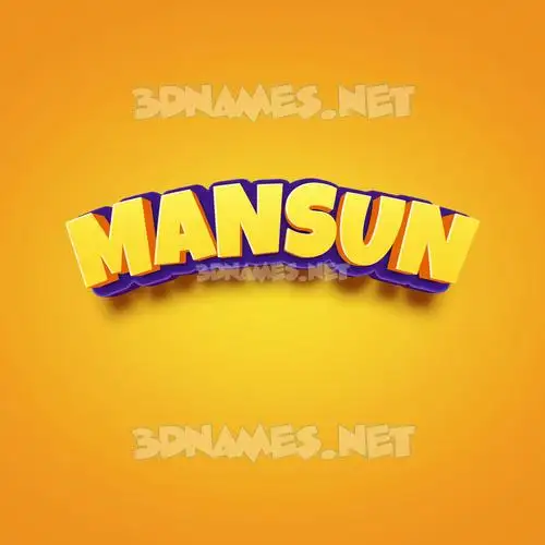 mansun in Orange Toon style - 3D name wallpaper mansun in Orange Toon style - 3D name wallpaper