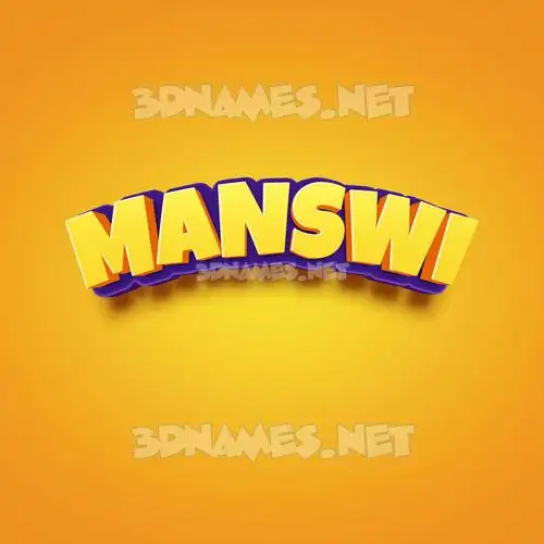 manswi in Orange Toon style - 3D name wallpaper manswi in Orange Toon style - 3D name wallpaper