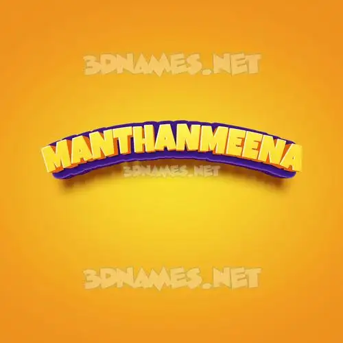manthanmeena in Orange Toon style - 3D name wallpaper manthanmeena in Orange Toon style - 3D name wallpaper