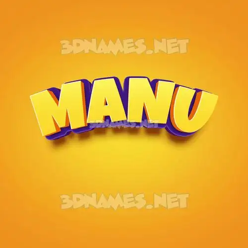 manu in Orange Toon style - 3D name wallpaper manu in Orange Toon style - 3D name wallpaper