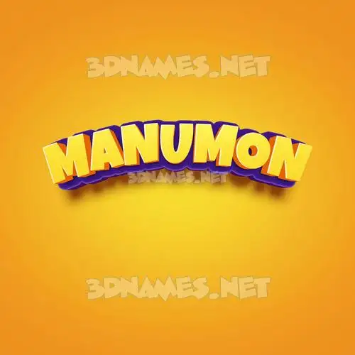 manumon in Orange Toon style - 3D name wallpaper manumon in Orange Toon style - 3D name wallpaper