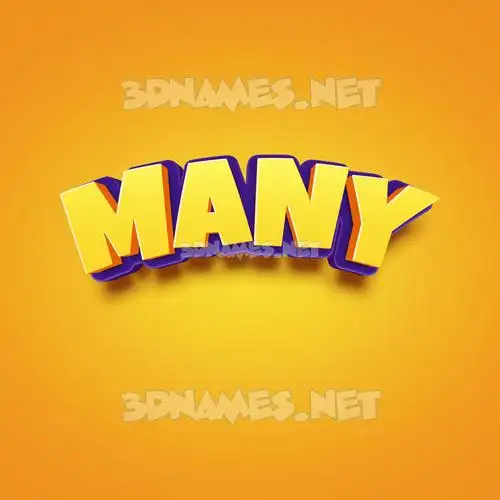 many in Orange Toon style - 3D name wallpaper many in Orange Toon style - 3D name wallpaper