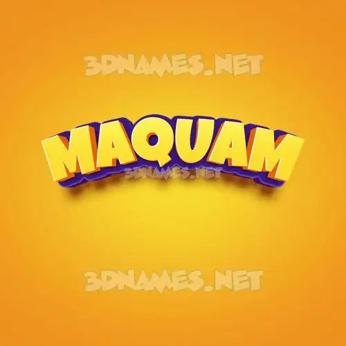 maquam in Orange Toon style - 3D name wallpaper maquam in Orange Toon style - 3D name wallpaper