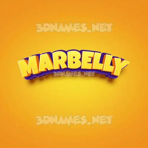 marbelly in Orange Toon style - 3D name wallpaper marbelly in Orange Toon style - 3D name wallpaper