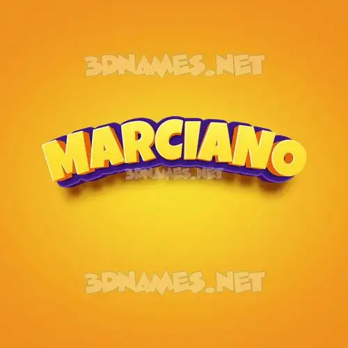 marciano in Orange Toon style - 3D name wallpaper