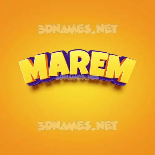 marem in Orange Toon style - 3D name wallpaper marem in Orange Toon style - 3D name wallpaper