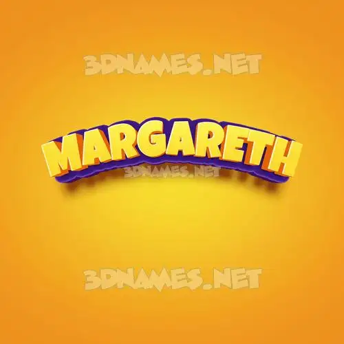 margareth in Orange Toon style - 3D name wallpaper margareth in Orange Toon style - 3D name wallpaper