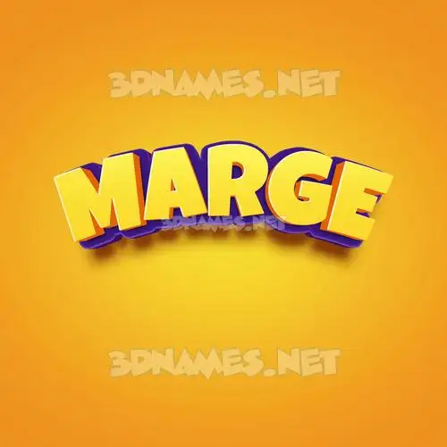 marge in Orange Toon style - 3D name wallpaper marge in Orange Toon style - 3D name wallpaper