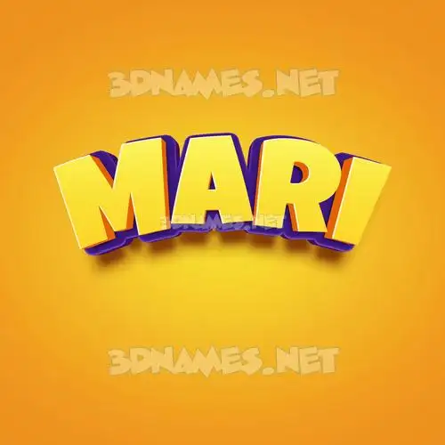 mari in Orange Toon style - 3D name wallpaper mari in Orange Toon style - 3D name wallpaper