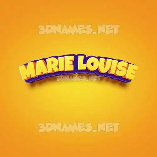 marie louise in Orange Toon style - 3D name wallpaper