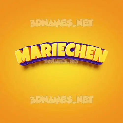 mariechen in Orange Toon style - 3D name wallpaper
