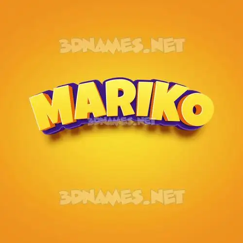 mariko in Orange Toon style - 3D name wallpaper mariko in Orange Toon style - 3D name wallpaper