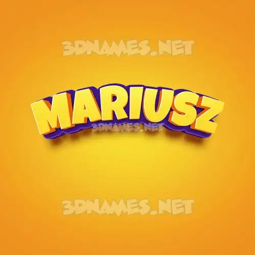 mariusz in Orange Toon style - 3D name wallpaper mariusz in Orange Toon style - 3D name wallpaper