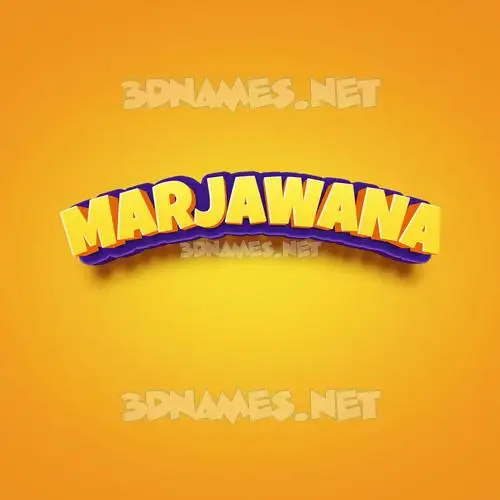 marjawana in Orange Toon style - 3D name wallpaper marjawana in Orange Toon style - 3D name wallpaper