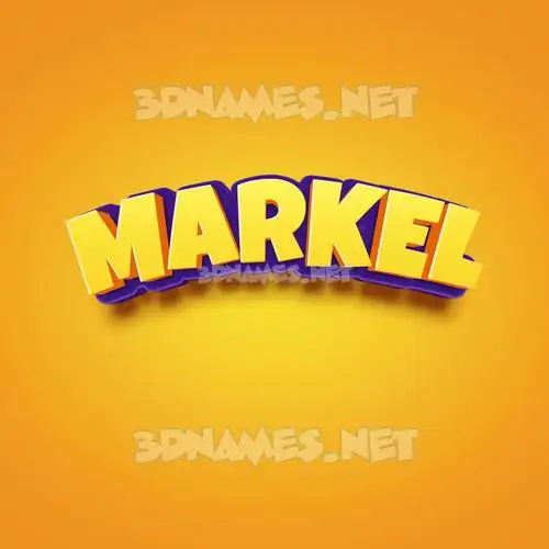 markel in Orange Toon style - 3D name wallpaper