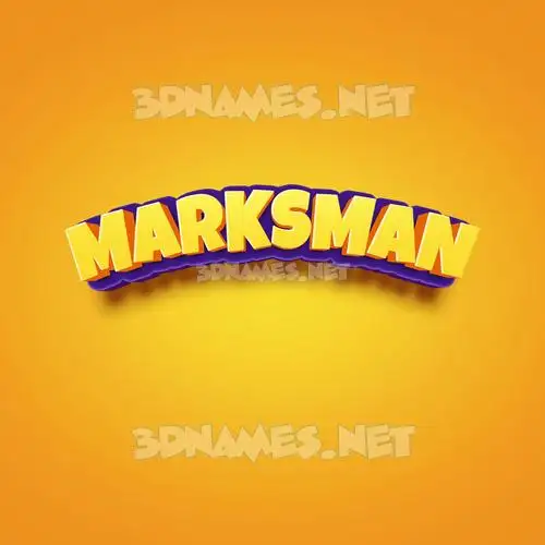 marksman in Orange Toon style - 3D name wallpaper marksman in Orange Toon style - 3D name wallpaper