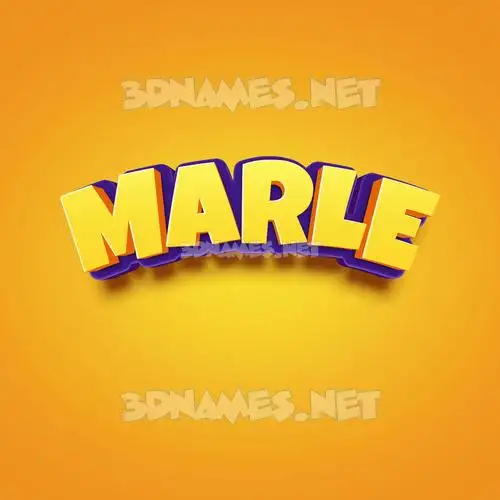 marle in Orange Toon style - 3D name wallpaper marle in Orange Toon style - 3D name wallpaper