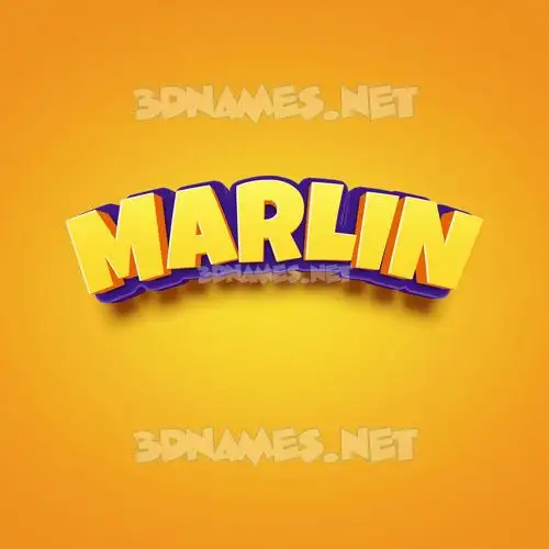marlin in Orange Toon style - 3D name wallpaper marlin in Orange Toon style - 3D name wallpaper
