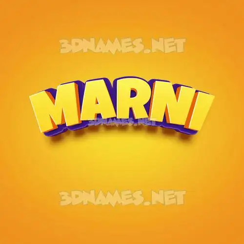 marni in Orange Toon style - 3D name wallpaper marni in Orange Toon style - 3D name wallpaper