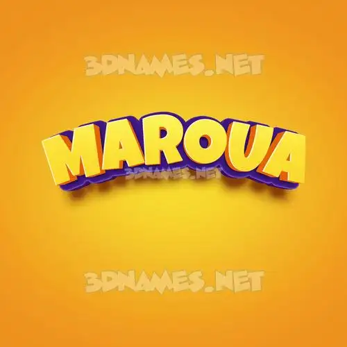 maroua in Orange Toon style - 3D name wallpaper maroua in Orange Toon style - 3D name wallpaper