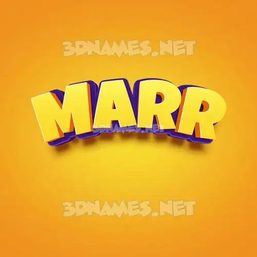 marr in Orange Toon style - 3D name wallpaper marr in Orange Toon style - 3D name wallpaper