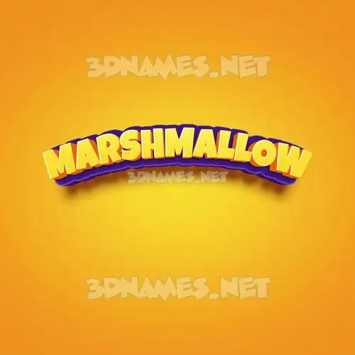 marshmallow in Orange Toon style - 3D name wallpaper marshmallow in Orange Toon style - 3D name wallpaper